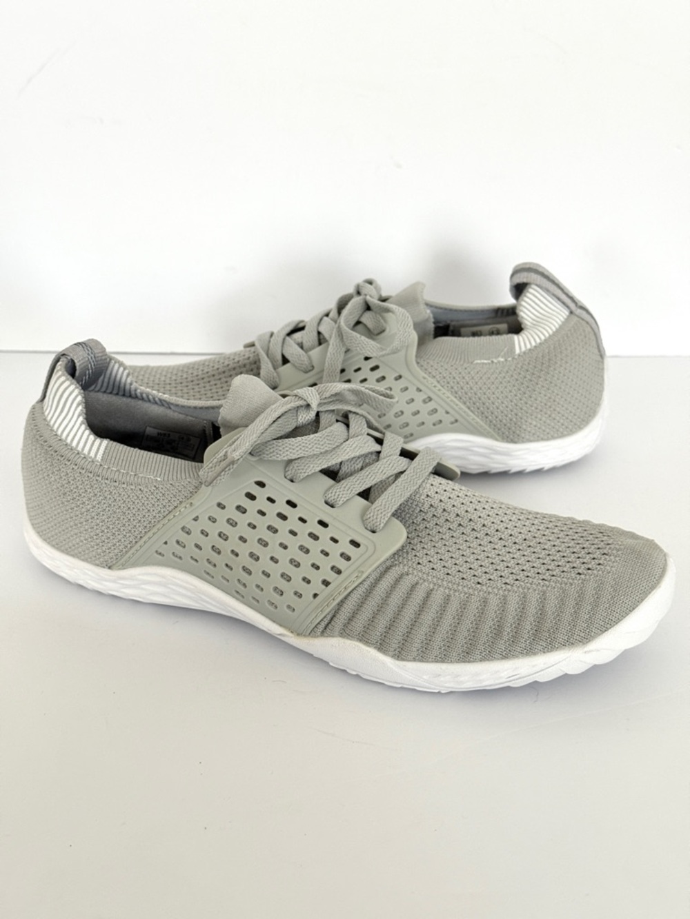 Whitin Minimalist Barefoot Shoes Men's EU 43 US 10 Gray Lace Up Low Top